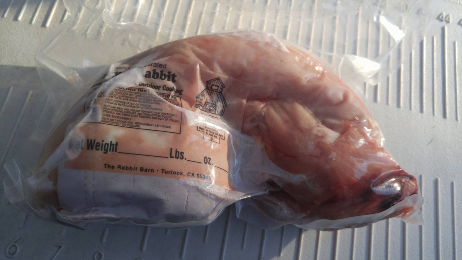 frozen rabbit meat