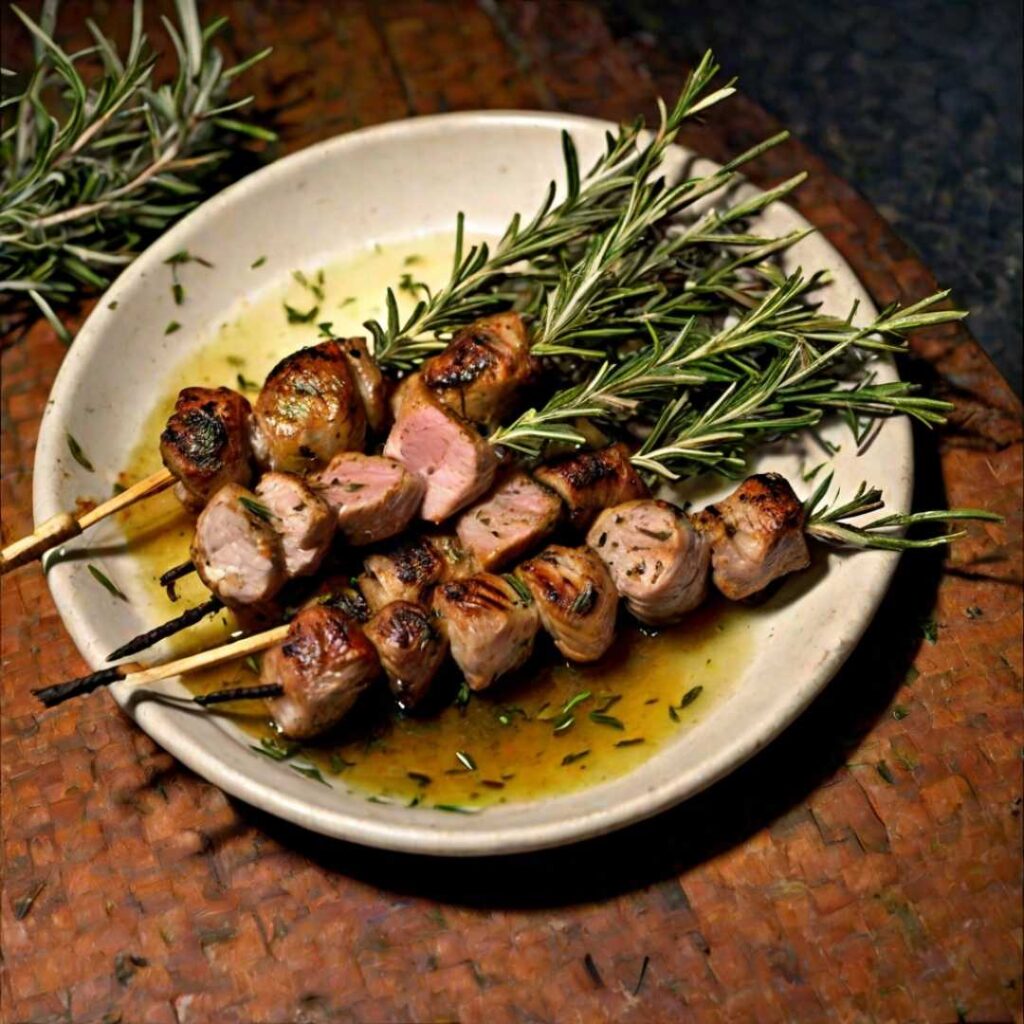 Grilled Rabbit Skewers